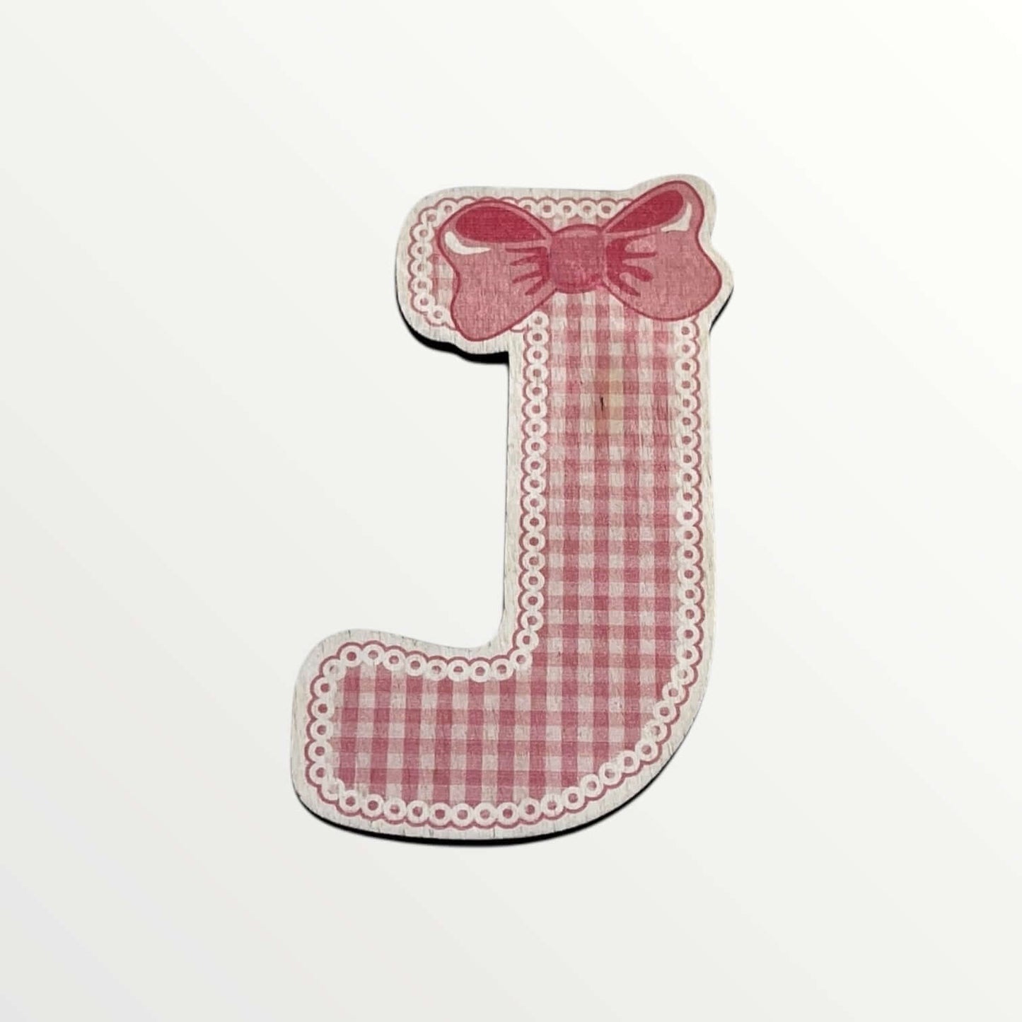 Wooden letter - Pink bows