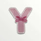 Wooden letter - Pink bows
