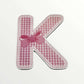 Wooden letter - Pink bows