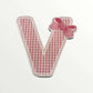 Wooden letter - Pink bows