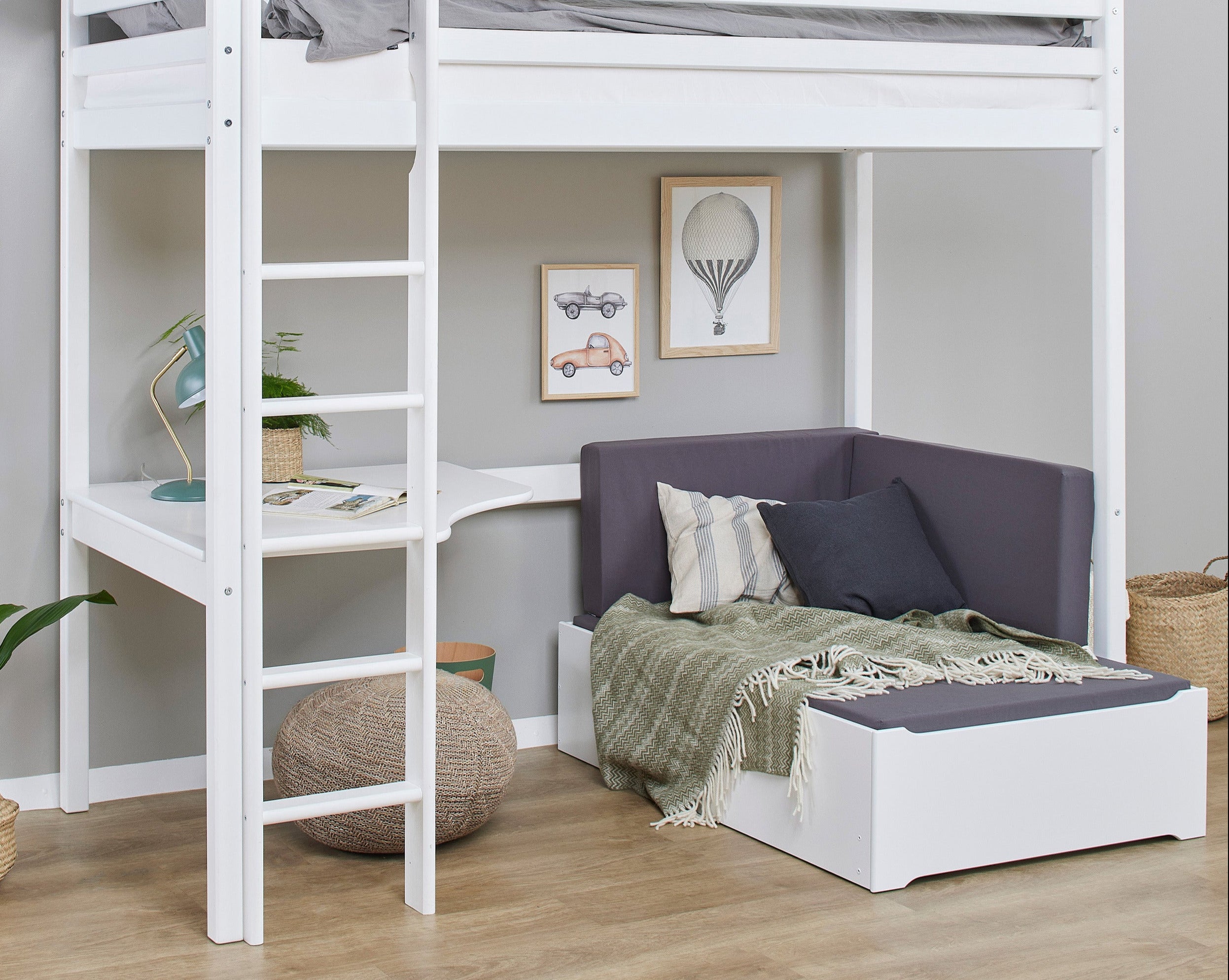 White cabin outlet beds