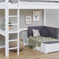 Eco Dream - MEGA voodi koos lounge-mooduli ja kirjutuslauaga - 90x200 cm - Valge