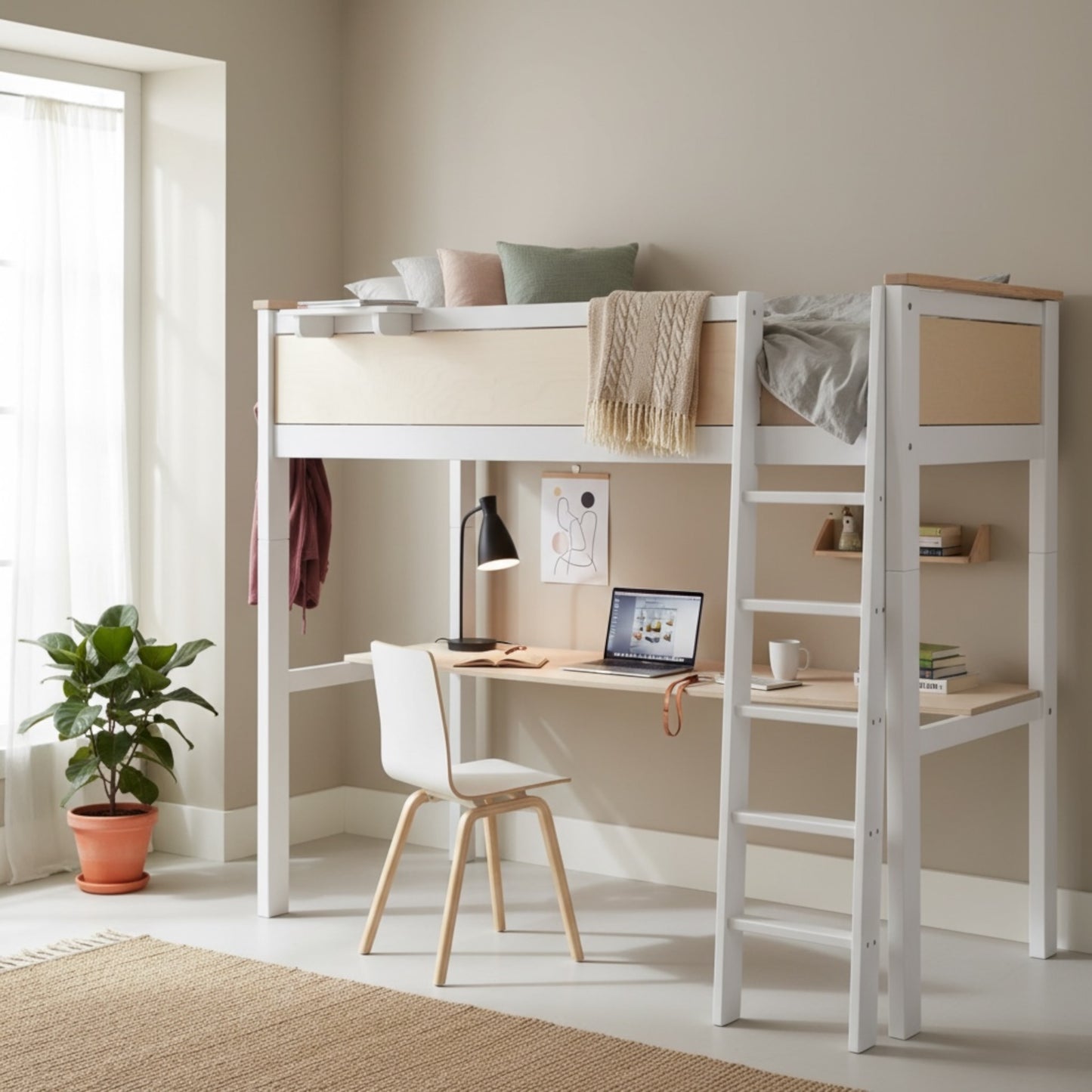 Jerwen - High bed - 90x200 cm