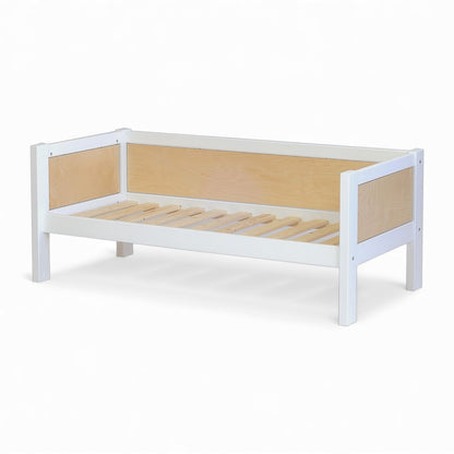 Jerwen - Junior bed - 70x160 cm with wooden slats and white finish, ideal for children's rooms.