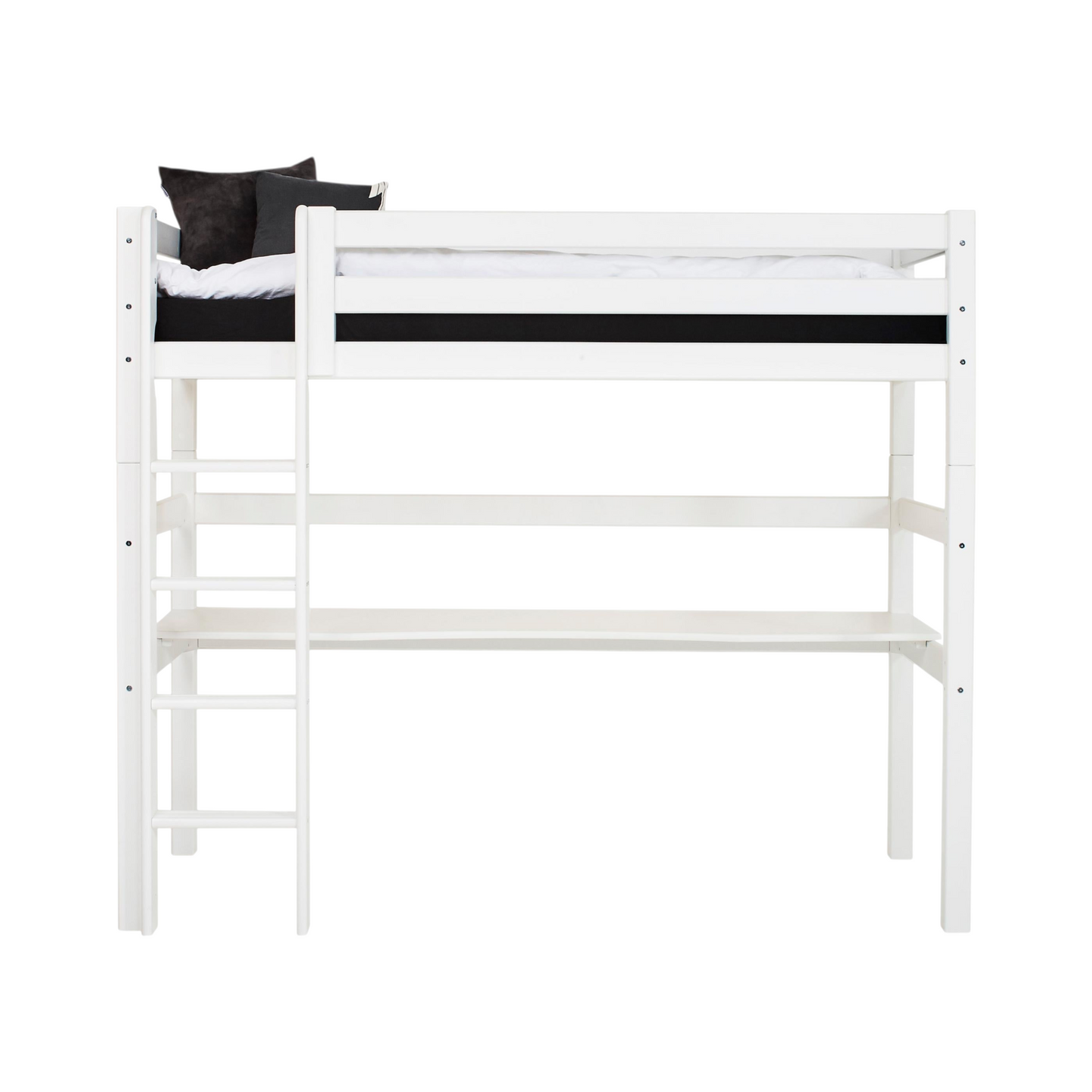 ECO Luxury - Kõrge magamisase töölauaga - 90x200 cm - valge