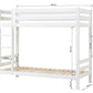 ECO Luxury - Высокая двухъярусная кровать с лестницей - 90x200 см - Белый