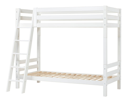 ECO Luxury - High bunkbed with slant ladder - 90x200 cm - White
