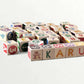 ABC-123 Wooden blocks - 36 pcs in a colorful arrangement featuring numbers and letters.