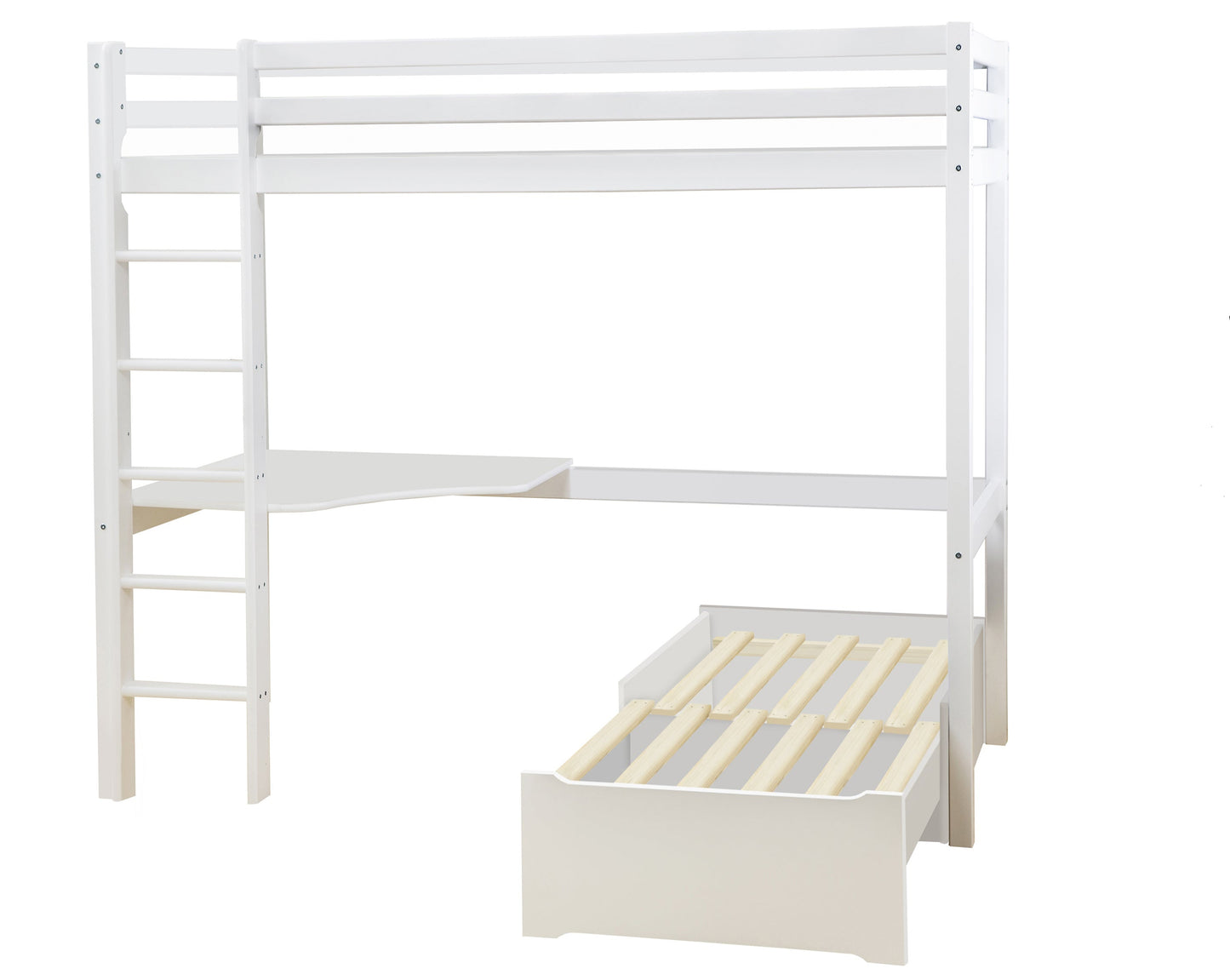 Eco Dream - Кровать MEGA с лаунж-модулем и письменным столом - 90x200 см - Белый