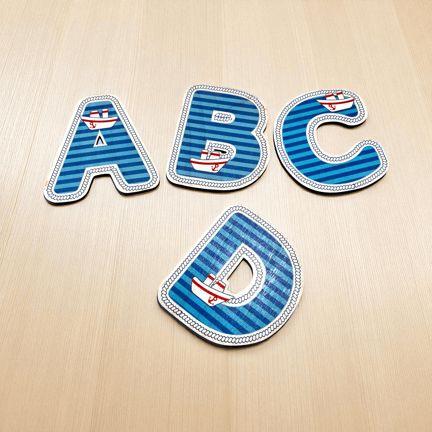 Wooden letter - Blue harbour