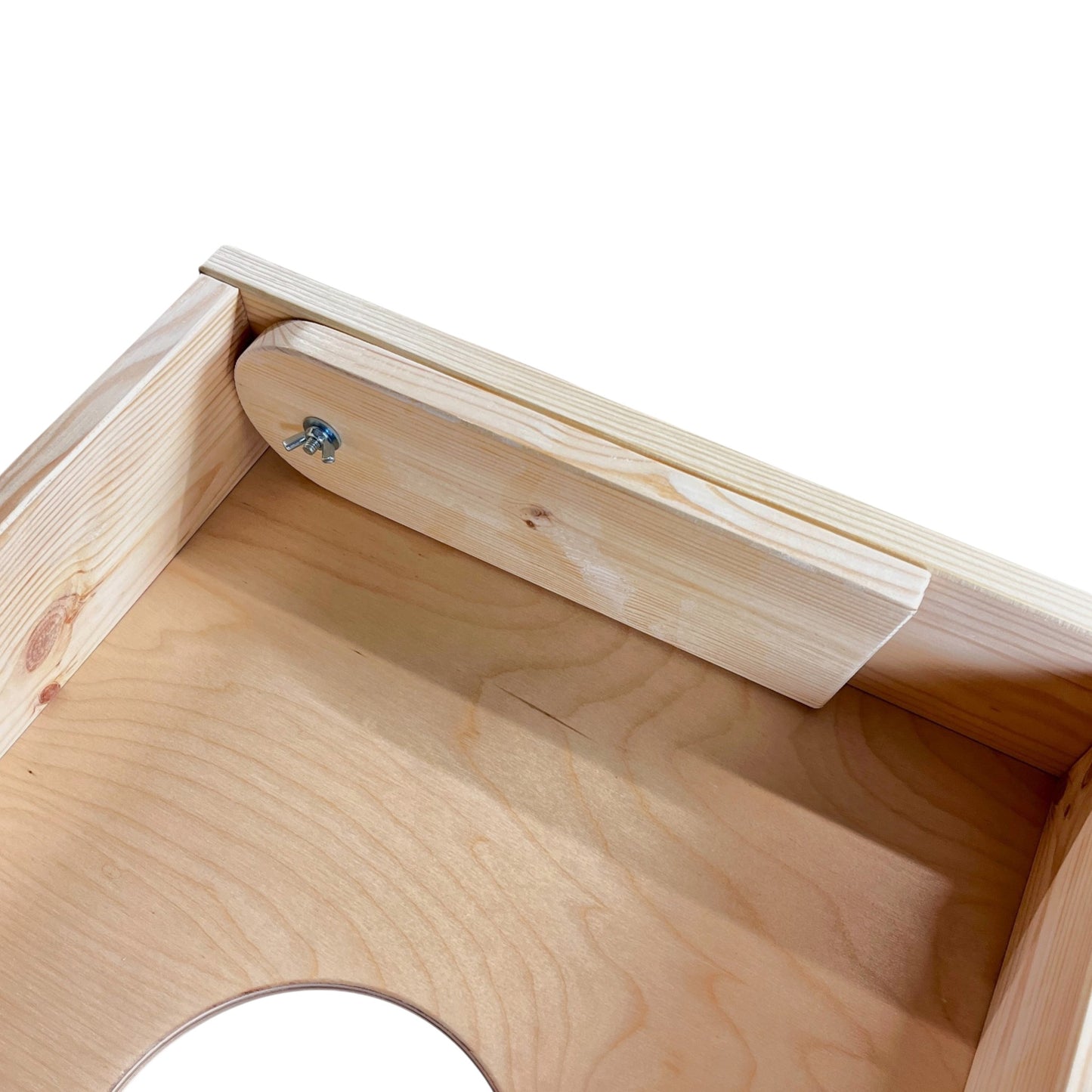 Close-up of Cornhole Board - 120x60 cm showing the internal structure and design features.