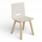 Infano Elf chair with bent birch plywood seat and back, natural wood legs, and a cutout detail.