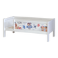 Infano Jerwen white junior bed with pirate-themed safety barrier and solid birch wood frame for children