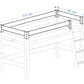 Lahe - Safety barrier all around - 90x200 cm design illustration with dimensions for a high bed safety rail.