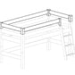 Lahe - Safety barrier all around - 90x200 cm safety rail illustration with ladder for high bed.