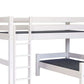Lahe - Safety barrier all around - 90x200 cm for a secure loft bed with ladder in a white finish.