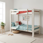 Lahe white bunk bed with straight ladder lifestyle image