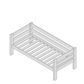 Leevi - Bed 3-in-1 - 70x160 - White bed frame design with slats for support
