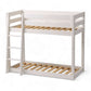 Leevi - Bed 3-in-1 - 70x160 - White with a ladder and wooden slats for versatile sleeping options.