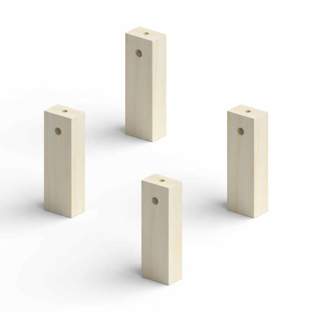 LILY | Bed Leg Extensions 20cm, premium pine wood leg extensions for children's floor bed.