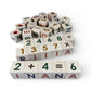 Nature Alphabet Blocks - Nordic Letter Set - Set of 30 featuring colorful letters, numbers, and educational symbols.