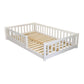 Rose | Floor Bed | Montessori Bed with Safety Rails | 120x200 cm featuring safety rails and a spacious design.
