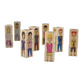 Wooden picture blocks - fashion world - 6 pcs showcasing diverse dress-up figures in various poses.