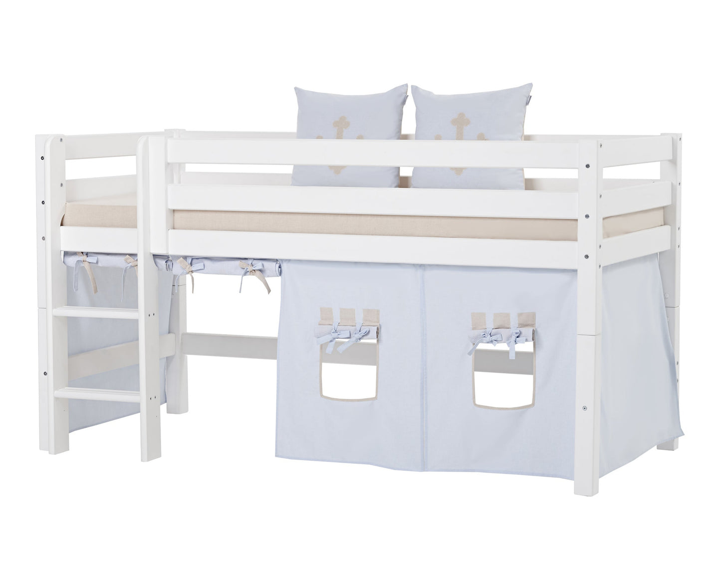 ECO Luxury - Poolkõrge voodi - 90x200 cm - valge