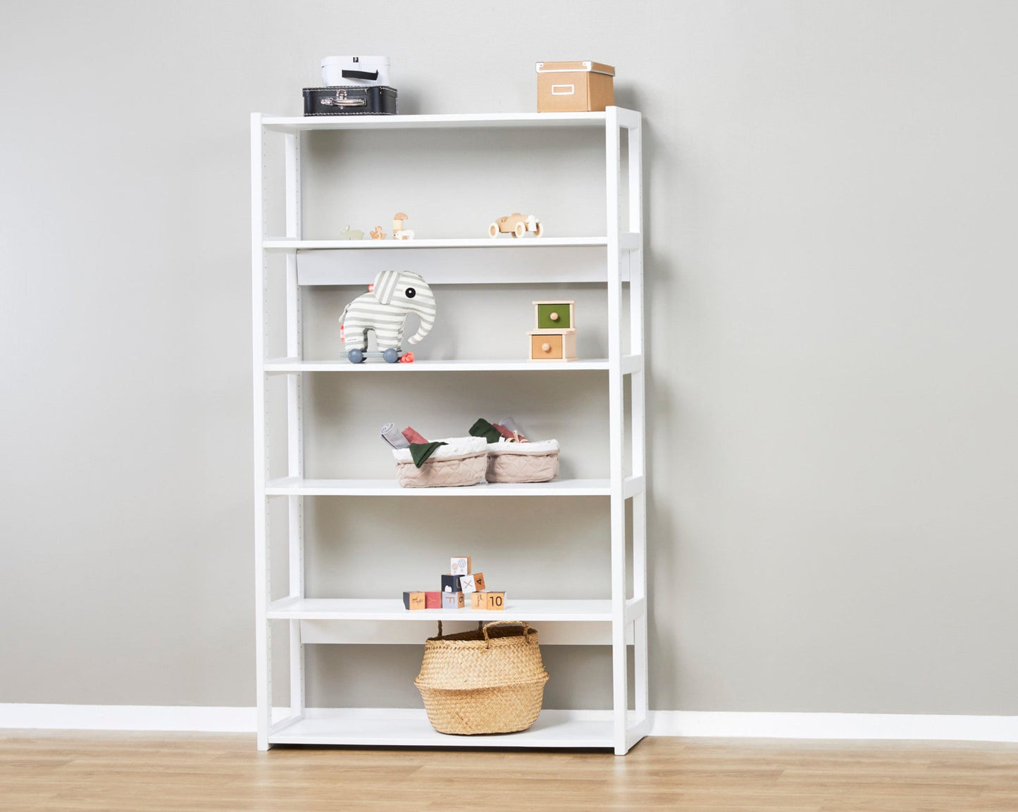 Storey - Shelf with 1 section and 6 shelves - 80 cm - White
