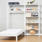 Storey - Shelf with 2 sections, 8 shelves and bed 70x160 cm - 80 cm - White
