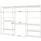 Storey - Shelf with 3 sections, 12 shelves and desk - 80 cm - White