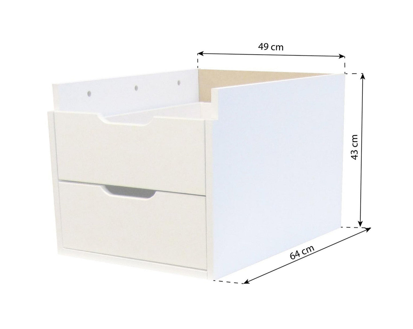 MAJA - Drawer set with 2 drawers for Maja Desk - White