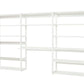 Storey - Shelf with 3 sections, 12 shelves and desk - 100 cm - White