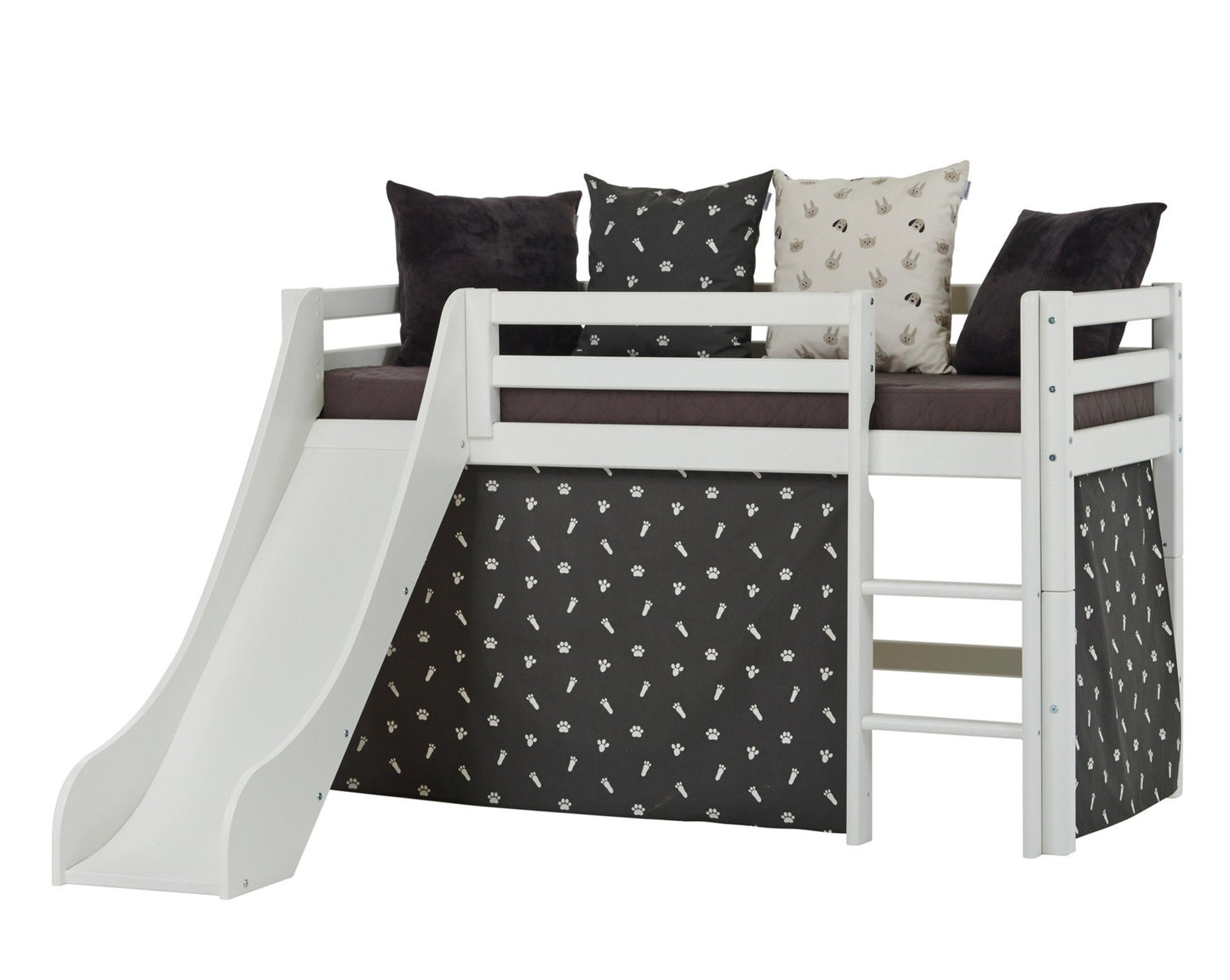 Домашние животные - Занавес для полувысокой и двухъярусной кровати - 70x160 см - Гранитно-серый