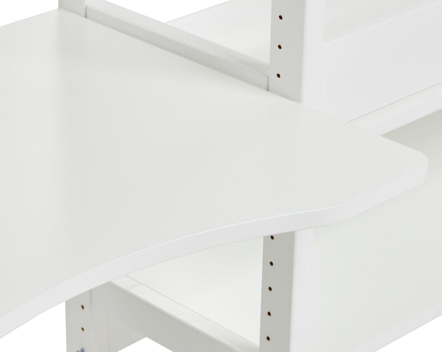 Storey - Hylly, jossa 3 osaa, 12 hyllyä ja työpöytä - 100 cm - Valkoinen
