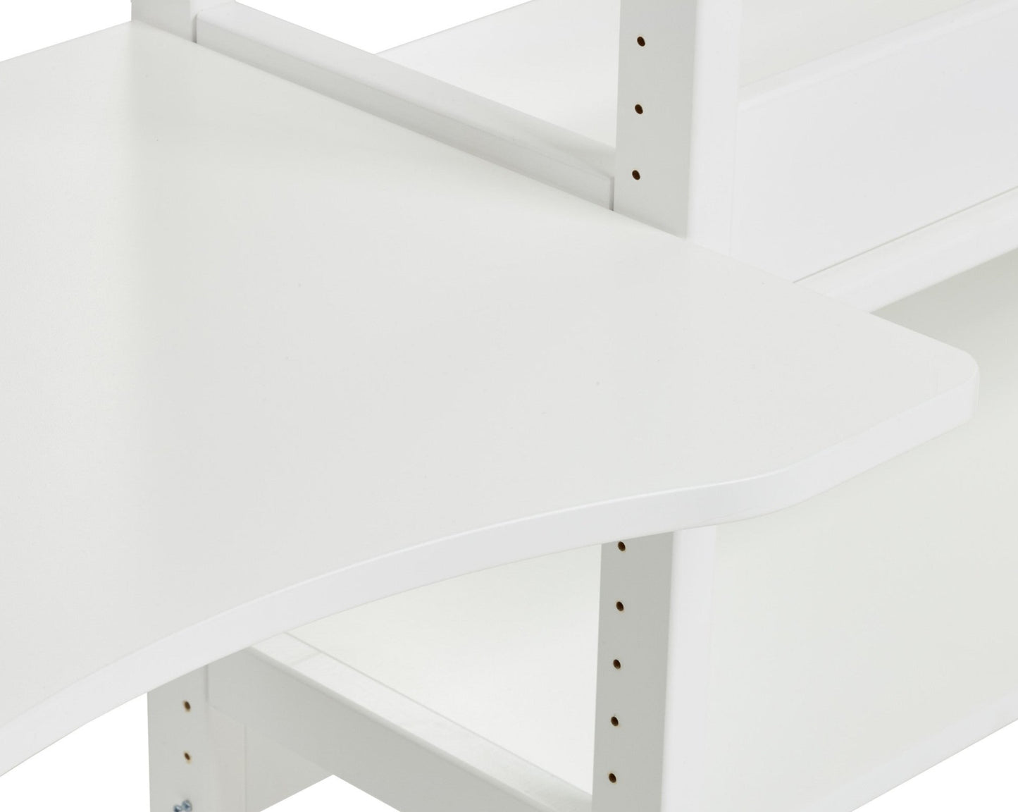 Storey - Hylly, jossa 3 osaa, 14 hyllyä ja työpöytä - 80 cm - Valkoinen