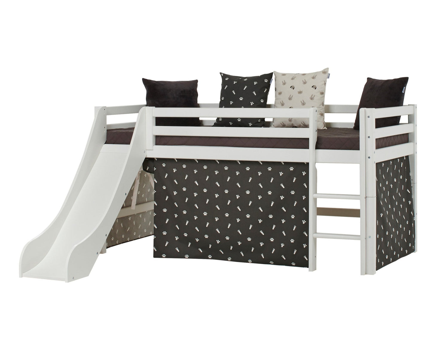 Домашние животные - Занавес для полувысокой и двухъярусной кровати - 90x200 см - Гранитно-серый