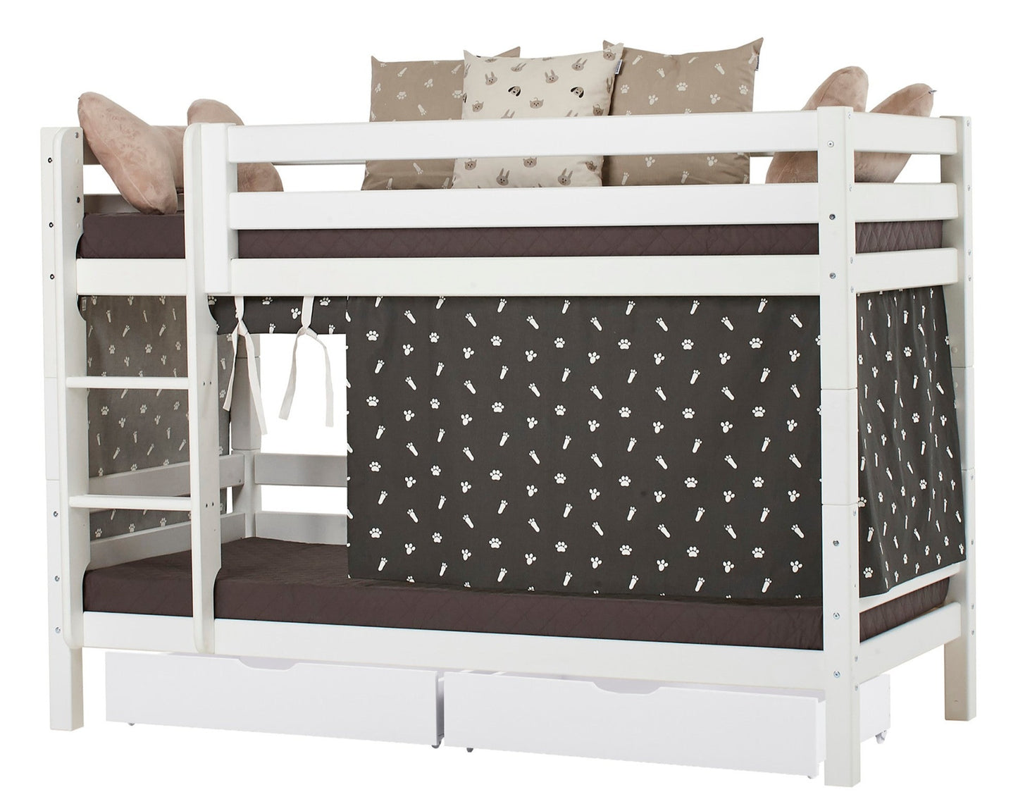Домашние животные - Занавес для полувысокой и двухъярусной кровати - 90x200 см - Гранитно-серый