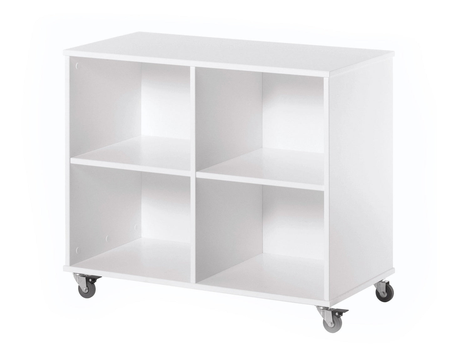 Bookshelf on wheels - 90 cm - white