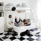 Lahe - Family bunk bed - 90/140x200 cm - White