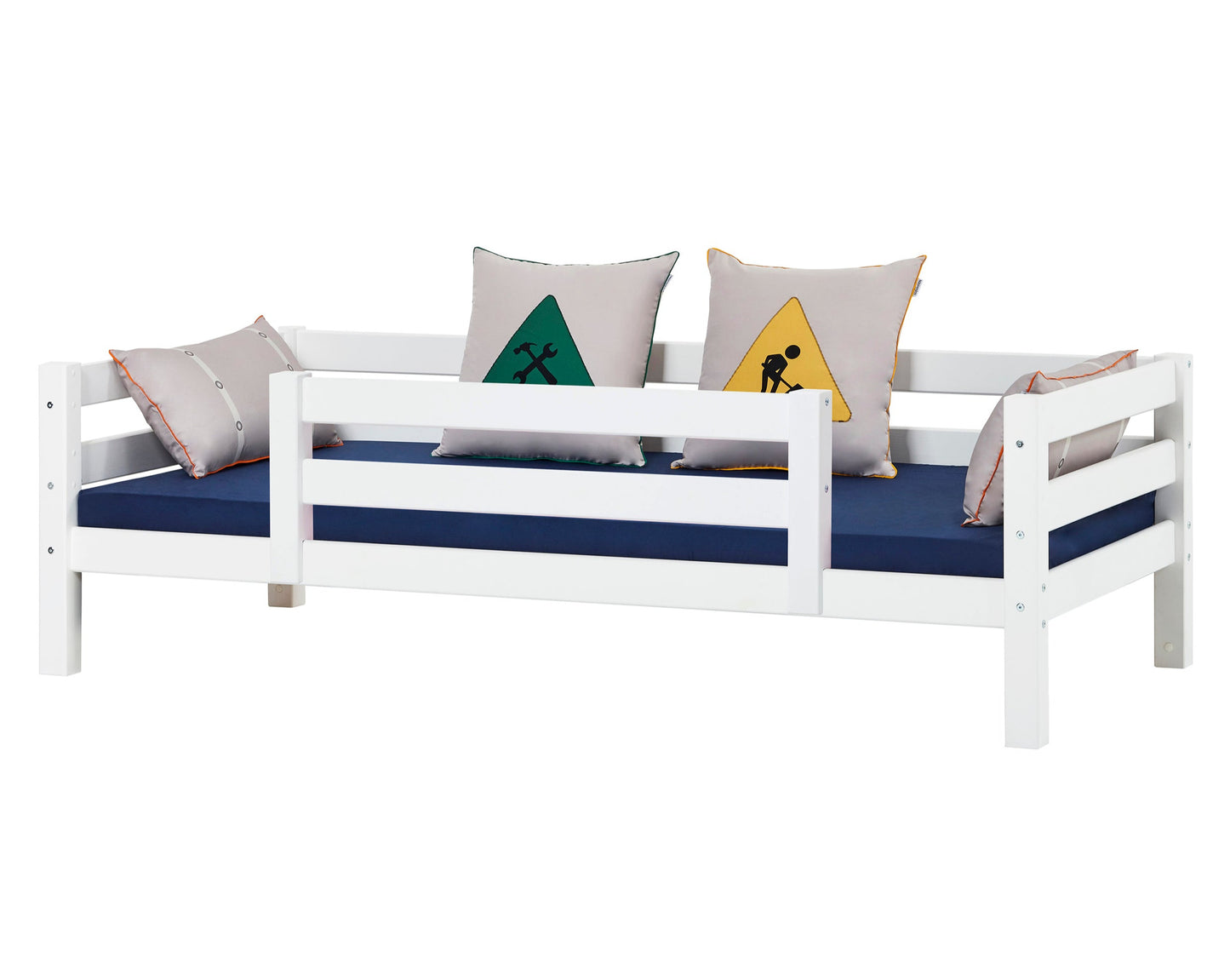 ECO Luxury - Кровать Junior с 1/2 поручнем безопасности - 90x200 см - белый