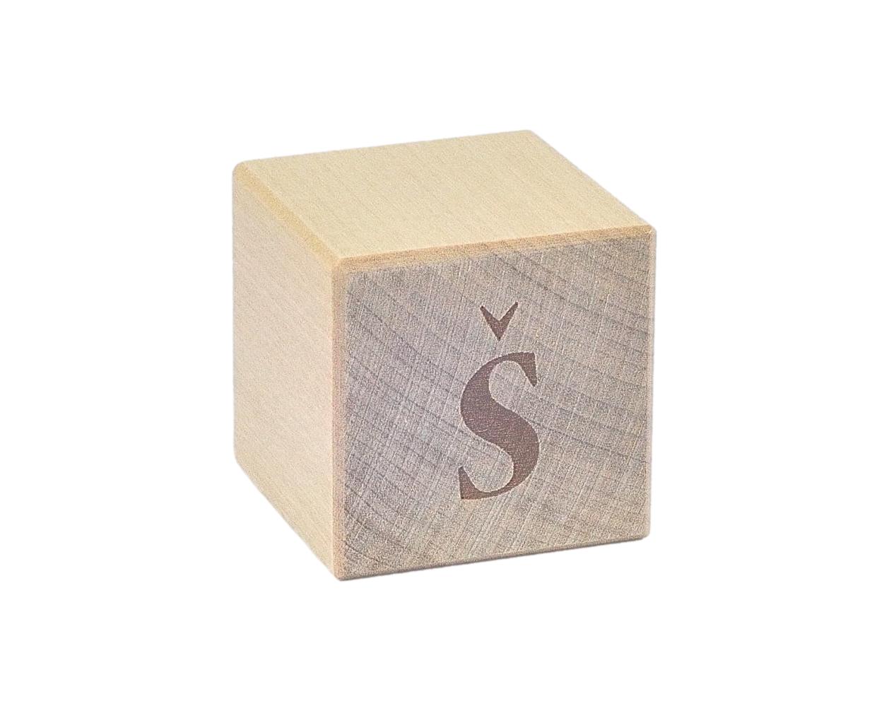 Кубик с буквами - Гравированный 