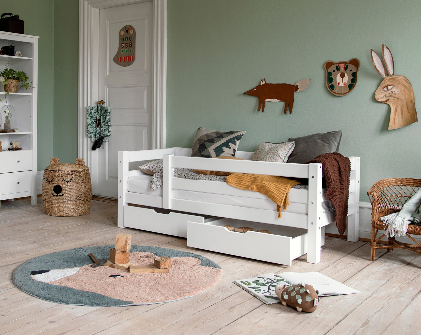 ECO Luxury - Детская кровать со спинкой - 70x160см - белый