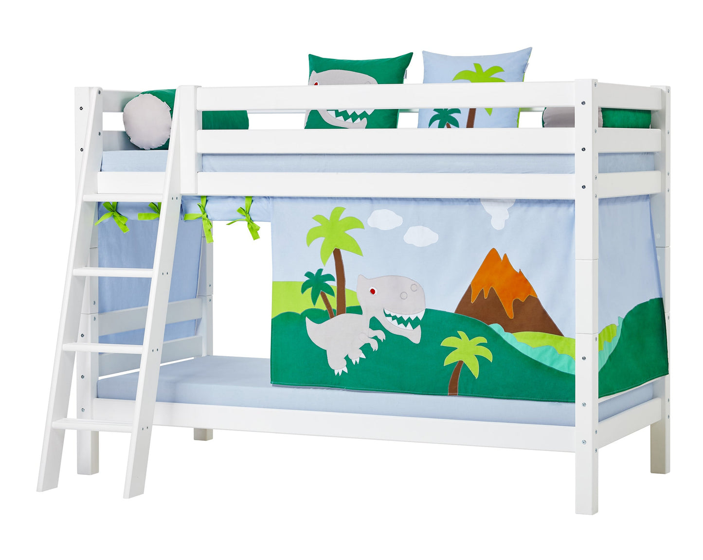 ECO Luxury - Bunk bed with slant ladder - 90x200 cm - white