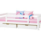 ECO Luxury - Кровать Junior с 1/2 поручнем безопасности - 90x200 см - белый