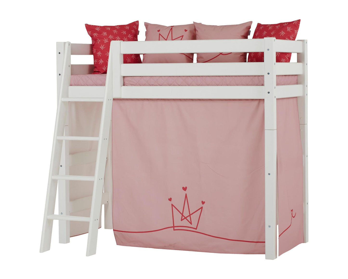 Princess - Kardin kõrgemale poolkõrgele voodile - 70x160 cm
