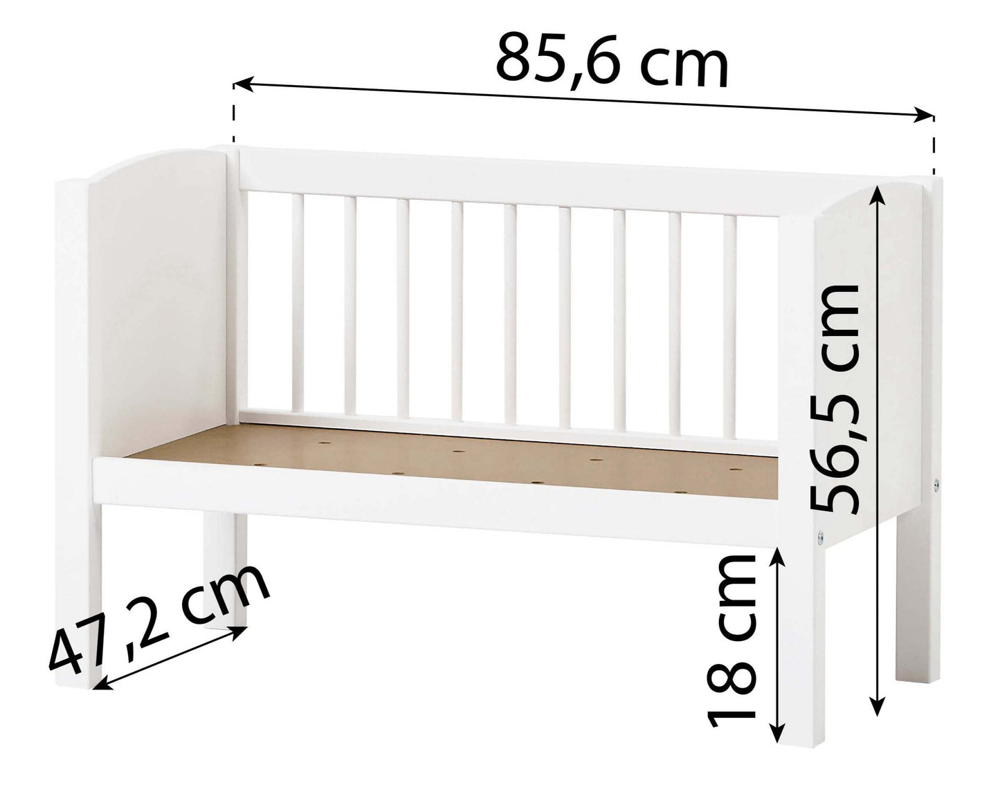 Cradle / Bench - 40x80cm  - white