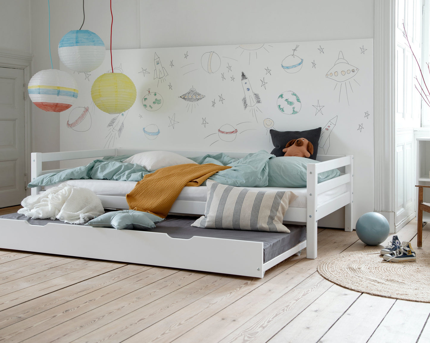 Pull out bed - 70x190 cm - white