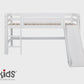 ECO Luxury - Half high bed with slide - 90x200 cm - white