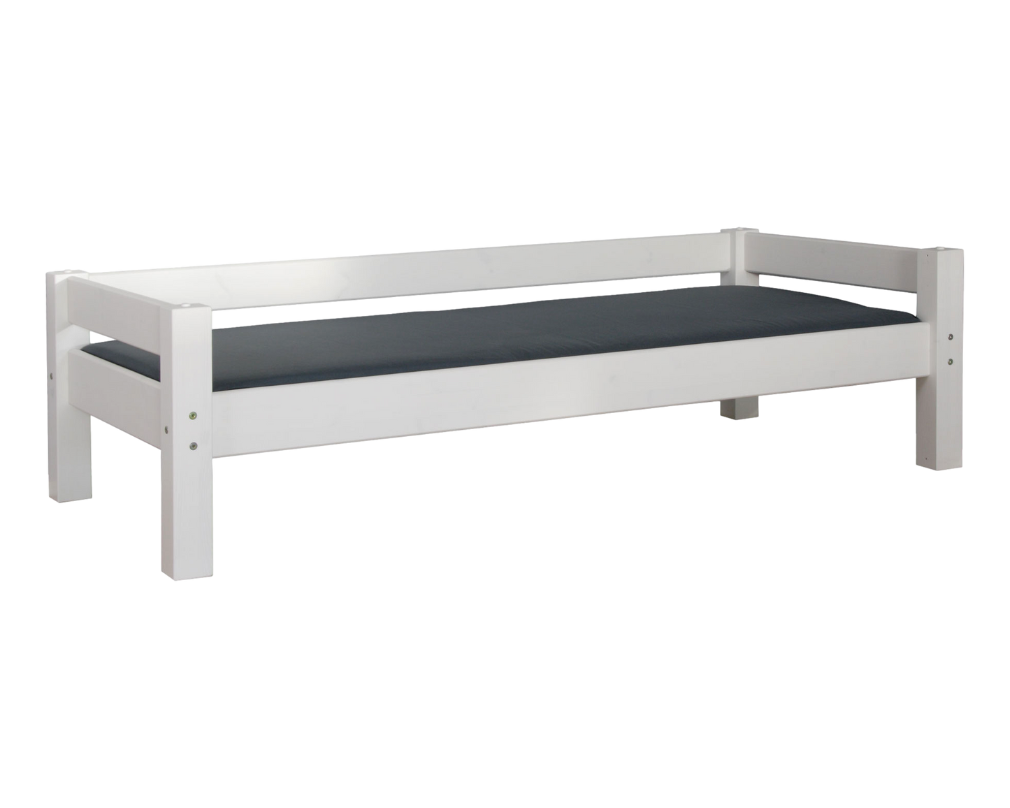 Lahe - Bed with backrest - 90x200 cm - White
